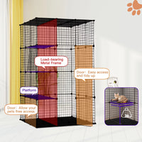 Extra Large DIY Cat Cage Playpen: Spacious Metal Wire Pet Kennel for Indoor Small Animals