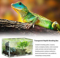 Acrylic Reptile Breeding Box with Magnetic Closure and 360 Degree Visibility