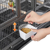 Stackable Divided Breeder Bird Cage for Small Birds, Black