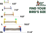 "Swinging Pumice Perch Bird Toy for Trimming Nails and Beaks - Safe and Non-Toxic Cage Accessory for Small and Large Birds, 10.5 Inches"