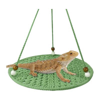 "Reptile Paradise: Deluxe Bearded Dragon Hammock Swing"