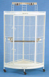 Stylish New Corner Open Playtop Parrot Bird Cage - Spacious 36” X 25” X 61”H 