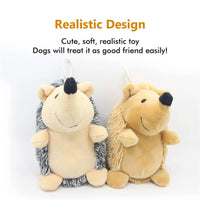 Interactive Hedgehog Stuffed Plush Dog Chew Toy for Small, Medium, and Large Dogs