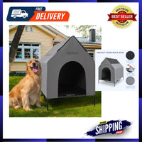 48 X-Large Waterproof Dog House Outdoor Shelter with Durable 600D PVC Cover