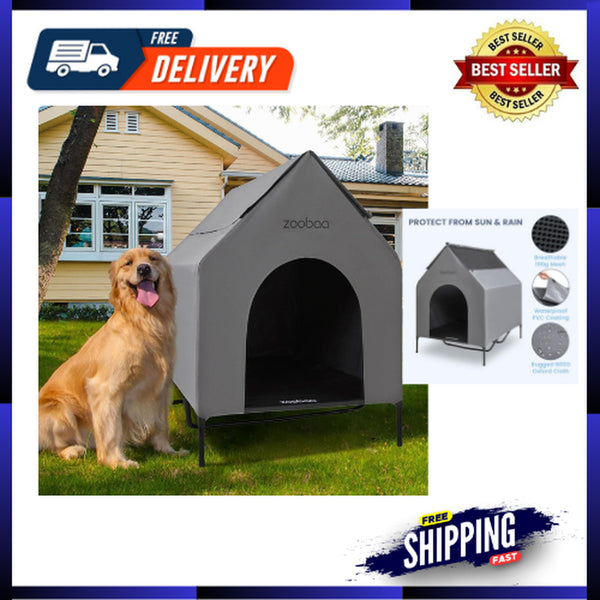 48 X-Large Waterproof Dog House Outdoor Shelter with Durable 600D PVC Cover