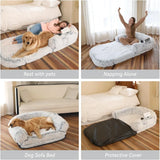 Extra-Large Foldable Plush Dog Bed.  Washable Comfort for Large Dogs