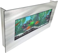 Stunning Brushed Silver Aa-Skyline Bsilver 2.0 Wall Mounted Aquarium