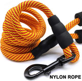 Heavy Duty Rope Dog Leash.  Soft Padded Handle, Thick Lead Leash for Large Medium Dogs Small Puppy