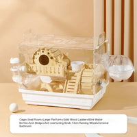 "Spacious Two-Floor Acrylic Hamster Cage – Perfect Nest for Golden Bear Honey Bags and Gliders!"