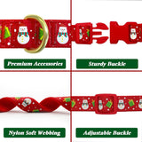 Festive Adjustable Christmas Dog Collar with Antler Bow Tie. 