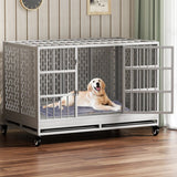 48 Inch Heavy Duty Dog Crate with Wheels.      