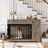 Stylish Ansel 47.2" Dog Crate Furniture with Convenient Drawers