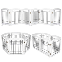 "Stylish Extra Wide Dog Gate with Walk-Through Door - Keep Your Pet Safe!"