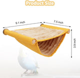 Hamster Plush Hammock Bird Hanging Bed Nest        for Rat Squirrel Chinchilla Gerbil Guinea Pig Small Parrot Budgie Parakeet Lovebird Canary (M, Yellow)