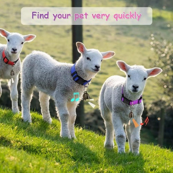 5 Pack Goat Collars with Bells, Horse Sheep Grazing Copper Bells and Adjustab...