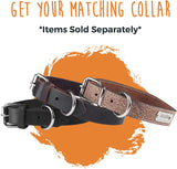 Premium Genuine Leather Dog Leash - 5 Ft Soft & Durable Lead for All Breeds - Stylish Distressed Design