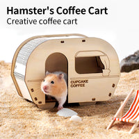 Cozy Wooden Hideout House for Hamsters, Guinea Pigs, Rabbit, and Small Pets - Perfect Nesting Toy 