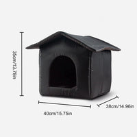 "Cozy Outdoor Pet Cave: Weatherproof Cat & Dog Shelter"