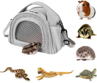 Small Animal Travel Carrier Bag - Portable and Stylish Grey Design