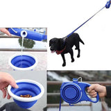 "Ultimate 4-in-1 Durable Retractable Dog Leash with Water Bottle and Bowl for Active Adventures!"