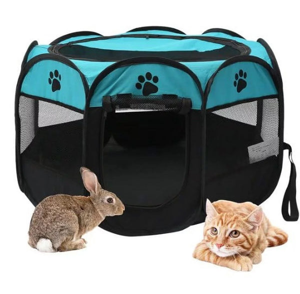 Portable Pet Playpen: Foldable Tent for Dogs and Cats - Indoor/Outdoor Safe Enclosure