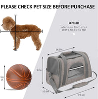 Small Pet Travel Carrier - Airline Approved, Collapsible, Soft-Sided - Ideal for Cats and Small Dogs