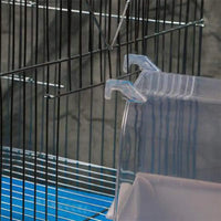 "Transparent Bird Bath Tub for a Refreshing Shower Experience in Your Pet's Cage"