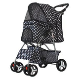 Portable Foldable Pet Cart with Sunroof – Ideal for Cats and Dogs, Easy One-Handed Use!