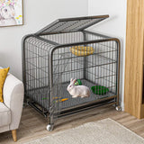 Luxurious Villa Rabbit Cage - Spacious Indoor Home for Your Bunny with Special Breeding Area