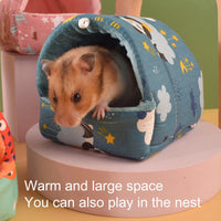 Cozy Cartoon Guinea Pig, Hamster or Rabbit Bed Cave - Soft, Skin-Friendly Hideout for Small Animals 