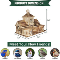 Luxurious Solid Wood Outdoor Bird Villa.      - Cozy Insulated Haven for Parrots & Birds This Winter