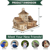 Luxurious Solid Wood Outdoor Bird Villa.      - Cozy Insulated Haven for Parrots & Birds This Winter