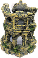 European Castle Aquarium Decorations - Ancient Roman Column Ruins Fish Tank Hideout Rocks