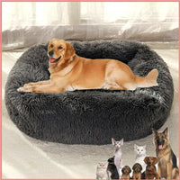 "Cozy Haven: Large Square Plush Pet Bed for Dogs and Cats"