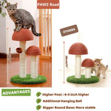 Deluxe 19" Stylish Brown Cat Scratching Post - Premium Sisal Claw Scratcher for Kittens and Cats