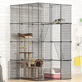 Extra Large DIY Cat Cage Playpen: Spacious Metal Wire Pet Kennel for Indoor Small Animals