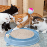 Interactive Plush Cat Toy with Colorful Stretch Ball for Creative Play