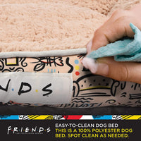 Friends TV Show City Doodle Cuddler Dog Bed | Warner Bros Merchandise for Dogs