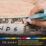 Friends TV Show City Doodle Cuddler Dog Bed | Warner Bros Merchandise for Dogs