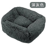 "Cozy Haven: Large Square Plush Pet Bed for Dogs and Cats"