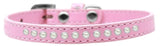 Pet Fashion Collar with One Row Pearl Rimsets