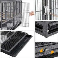 Stackable Divided Breeder Bird Cage for Small Birds, Black