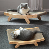 Wooden Frame Cat Scratcher Board with 3-in-1 Design for Cats