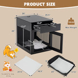 Stylish 2-in-1 Dog House with Convenient Drawer and Versatile Wired/Wireless Charging