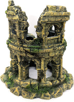 European Castle Aquarium Decorations - Ancient Roman Column Ruins Fish Tank Hideout Rocks