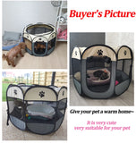 "Portable Pet Tent Dog House: Durable Outdoor Cage & Cat Playpen"