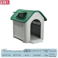 Plastic Warm Kennel Rainproof Outdoor Medium and Large Dog House Golden Retriever Dog Cage Dog House Sun Protection Dog Supplie