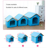 Soft Leopard Winter Pet House with Foldable Bed - Cozy Sofa for Small to Medium Dogs