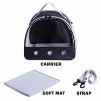 "Ultimate Portable Travel Carrier for Small Pets - Guinea Pig, Hamster, Bearded Dragon & Birds - Clear View Design for Outdoor & Vet Trips!"