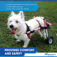 "Veterinarian Approved Dachshund Wheelchair for Small Dogs 2-30+ Pounds - Support Your Pup's Mobility!"